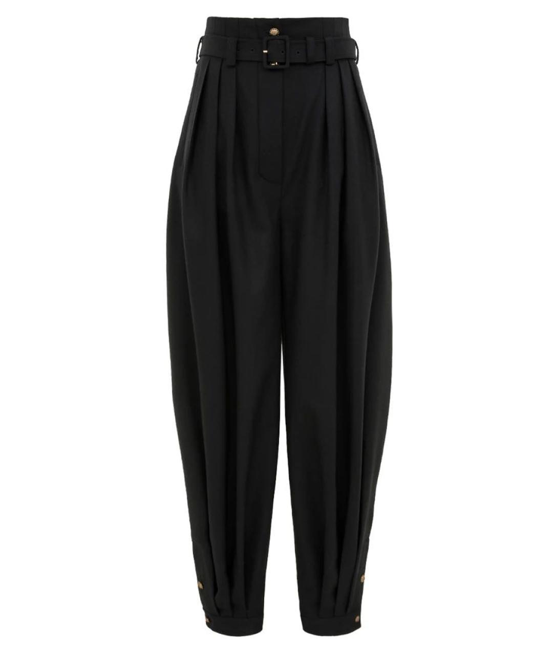 ZIMMERMANN Черные шерстяные брюки широкие, фото 5