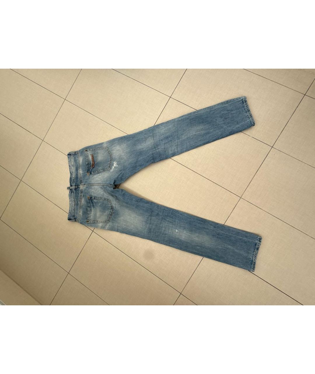 DSQUARED2 Голубые хлопковые джинсы скинни, фото 2