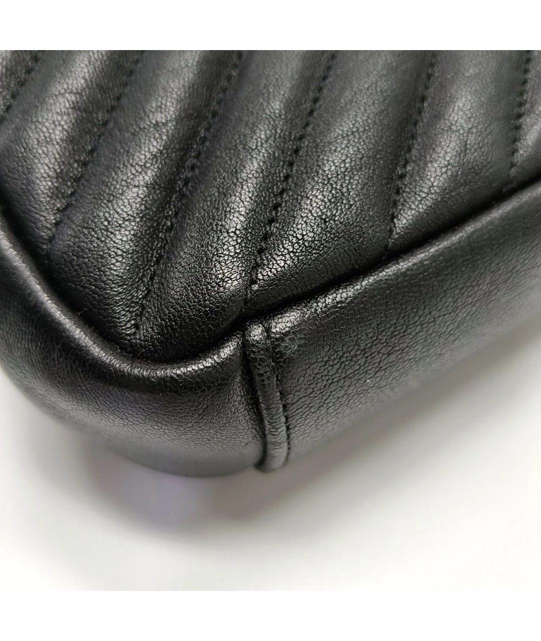 SAINT LAURENT Черная кожаная сумка через плечо, фото 7