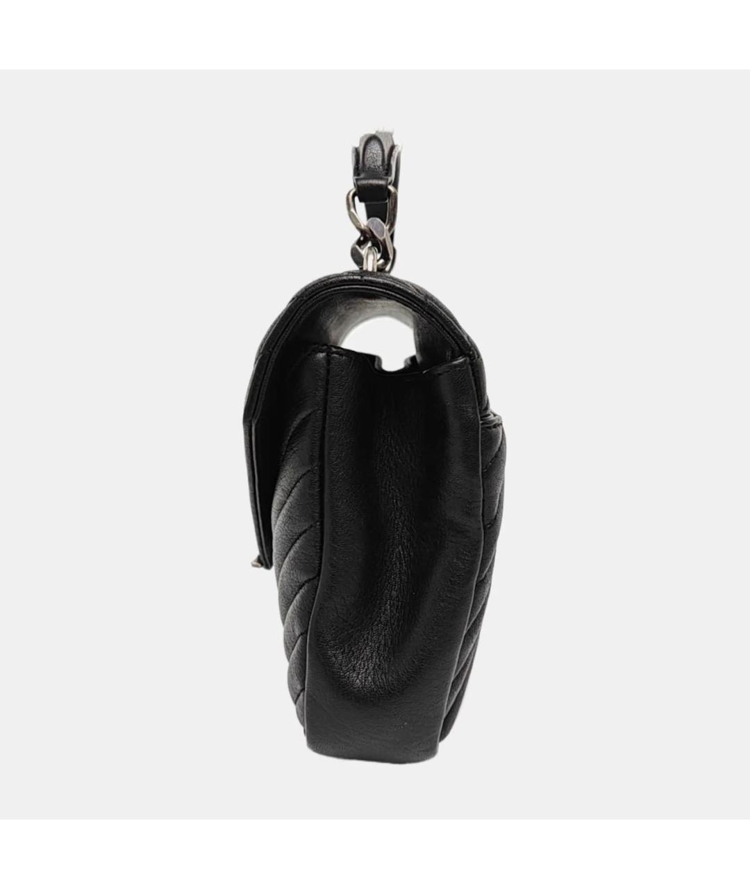 SAINT LAURENT Черная кожаная сумка через плечо, фото 2