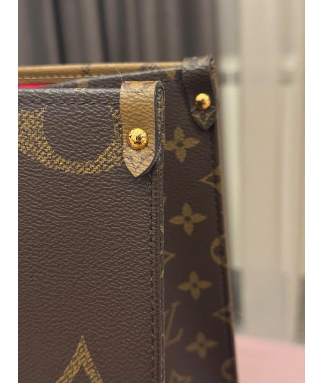 LOUIS VUITTON Коричневая сумка с короткими ручками, фото 5