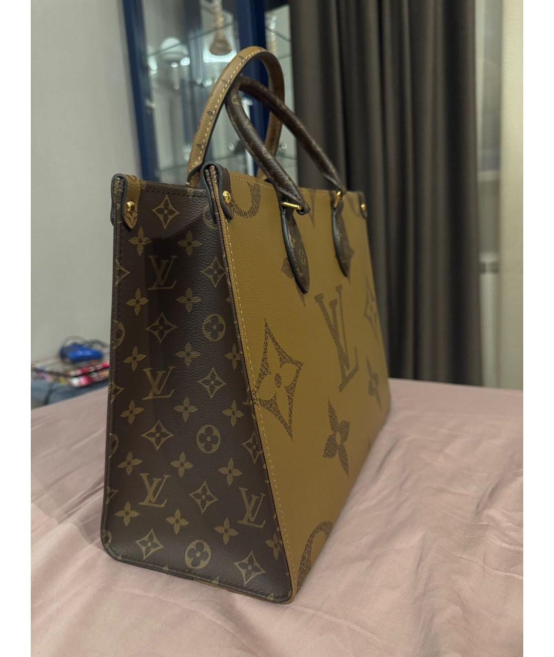 LOUIS VUITTON Коричневая сумка с короткими ручками, фото 3