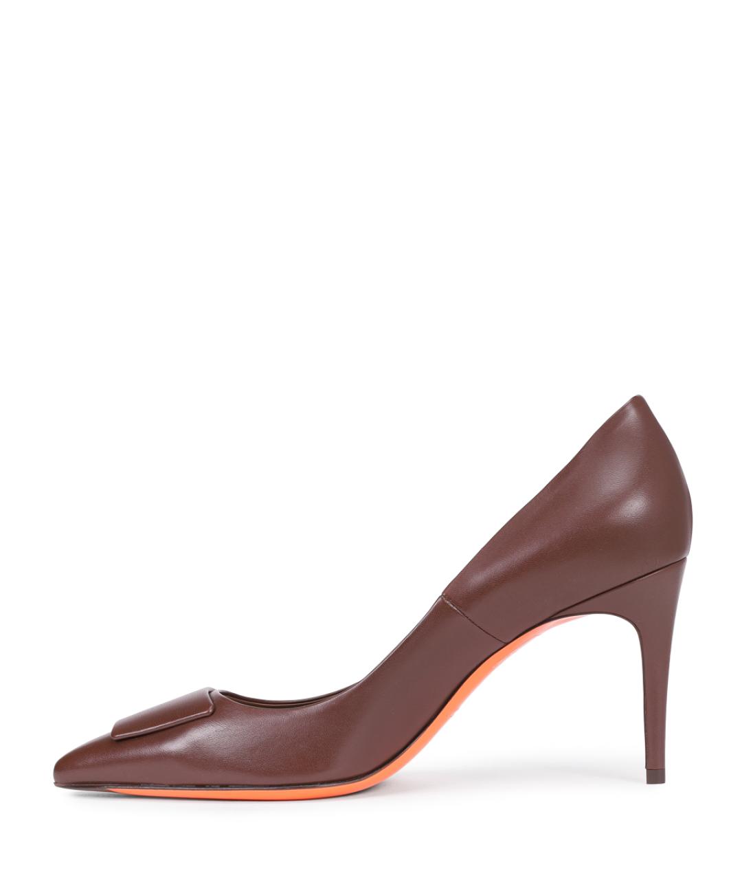 SANTONI Коричневые кожаные туфли, фото 3