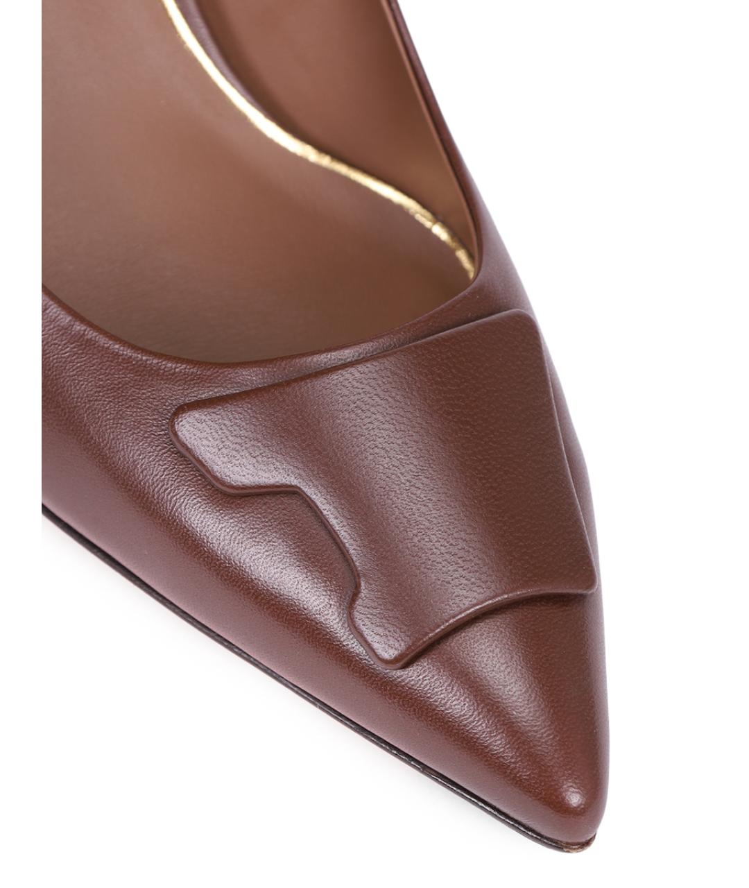 SANTONI Коричневые кожаные туфли, фото 5