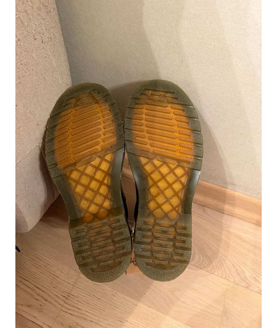 DR. MARTENS Черные кожаные высокие ботинки, фото 5