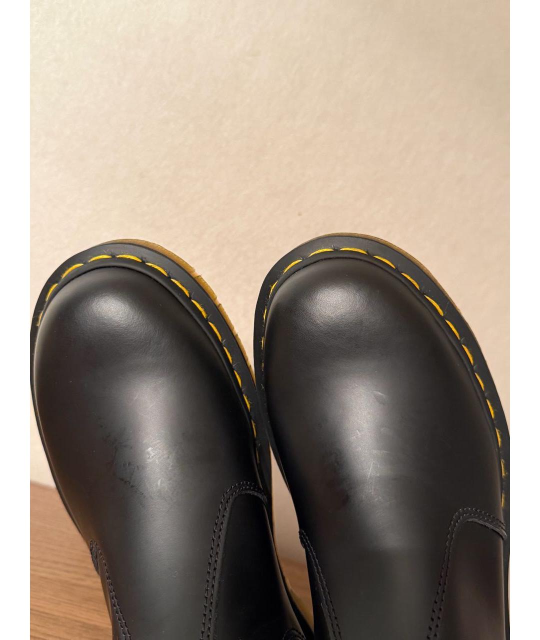 DR. MARTENS Черные кожаные высокие ботинки, фото 7