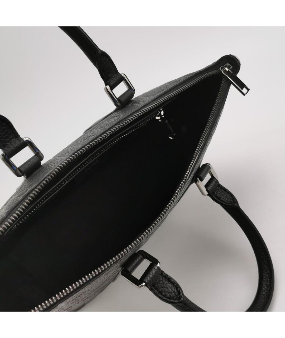 CHRISTIAN DIOR Черная кожаная сумка тоут, фото 7