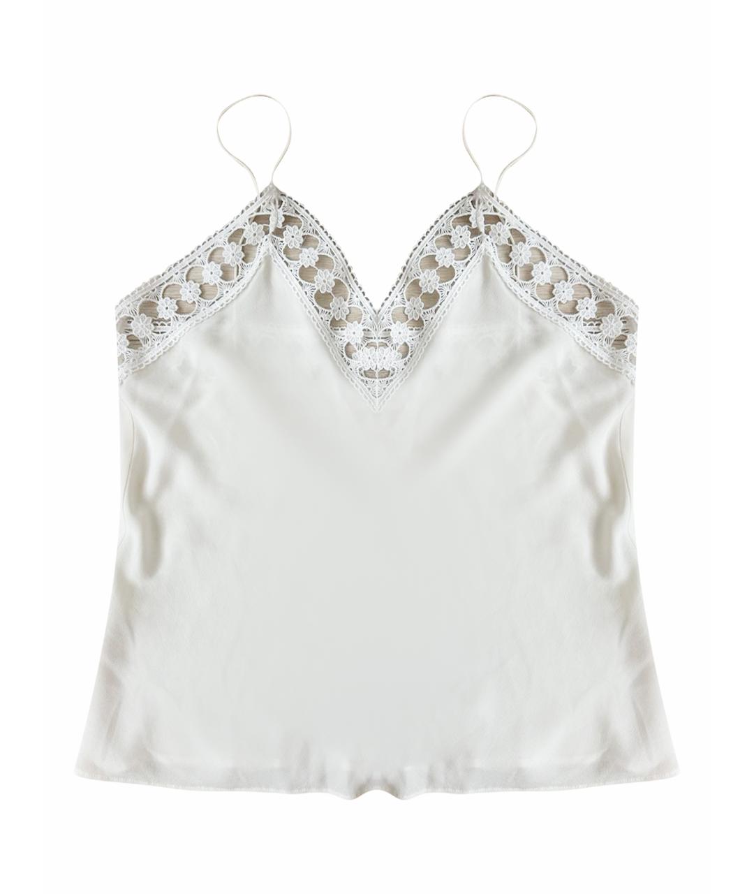 ZUHAIR MURAD Белая ацетатная майка, фото 1