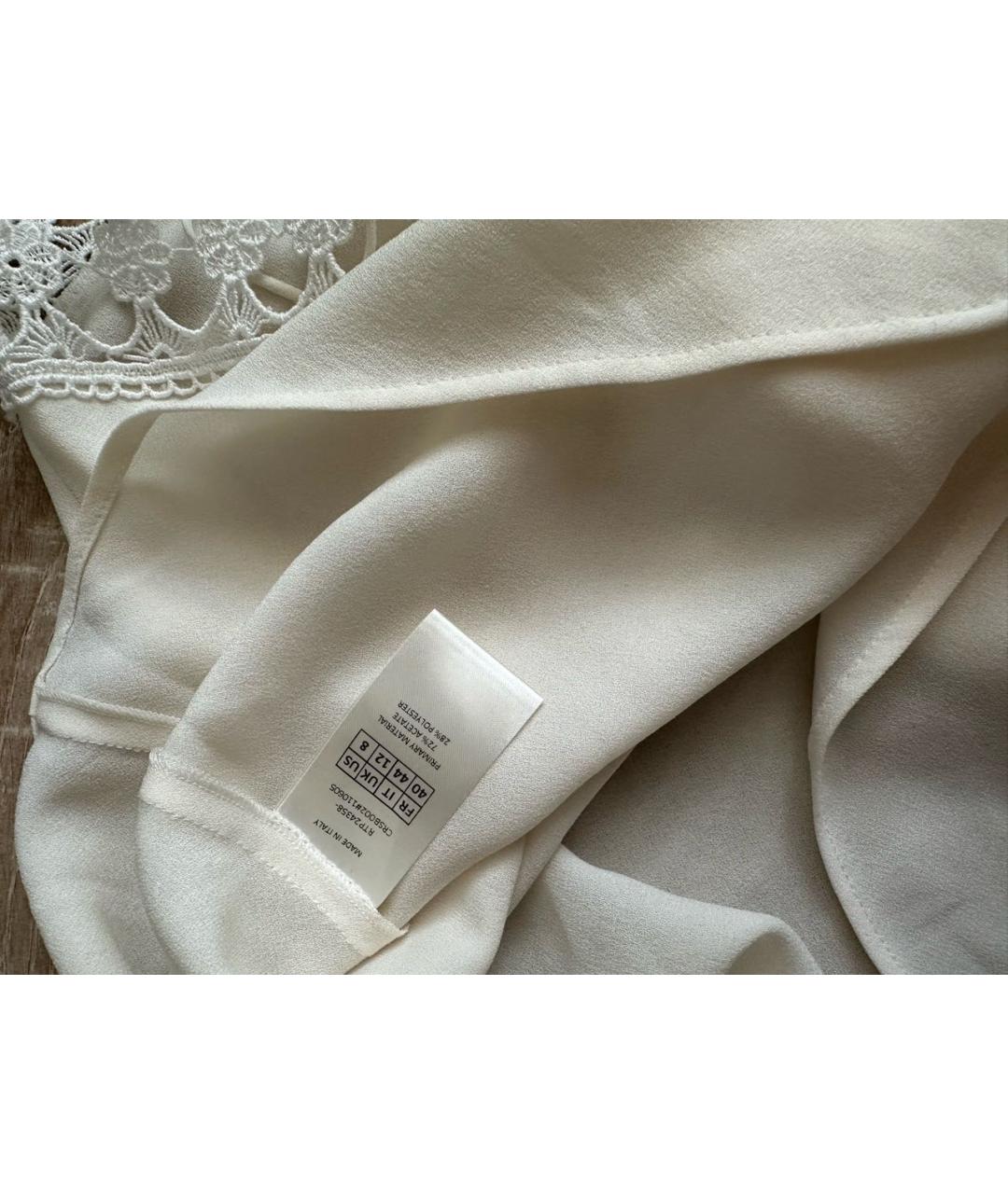 ZUHAIR MURAD Белая ацетатная майка, фото 5