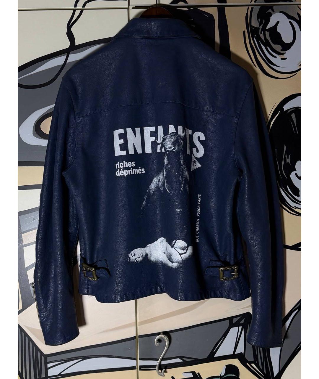 Enfants Riches Déprimés Синяя кожаная куртка, фото 2
