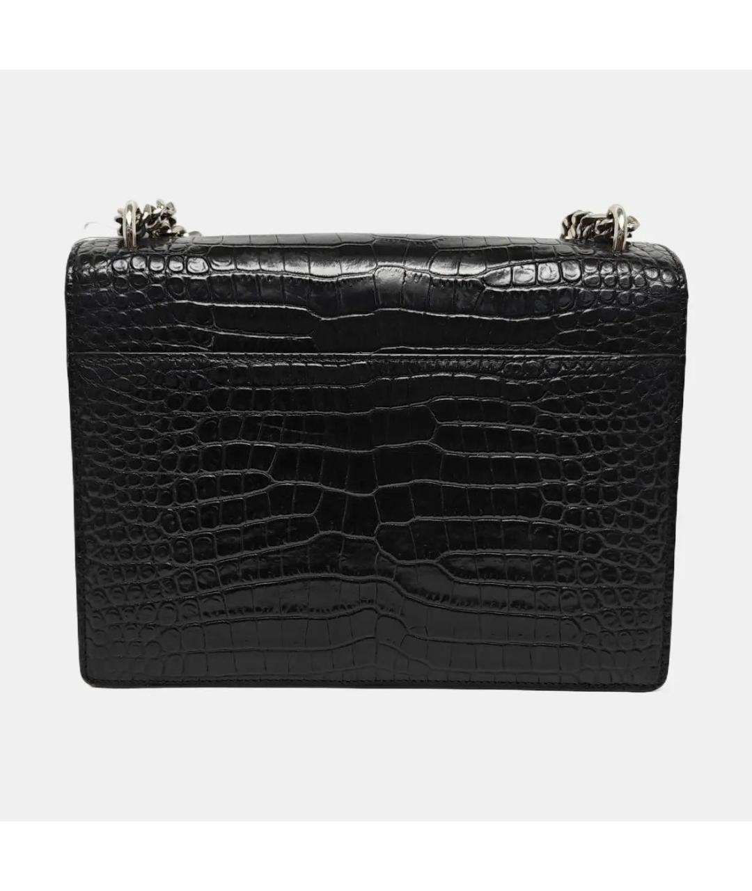 SAINT LAURENT Черная кожаная сумка через плечо, фото 2