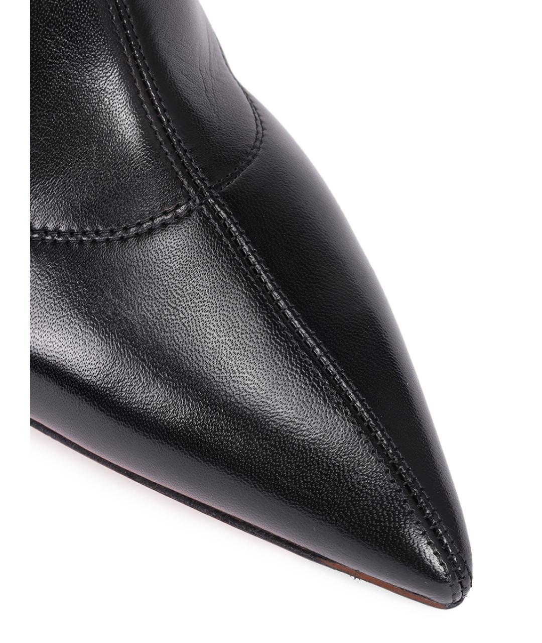 SANTONI Черные кожаные сапоги, фото 5