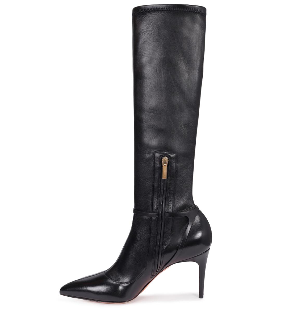 SANTONI Черные кожаные сапоги, фото 3