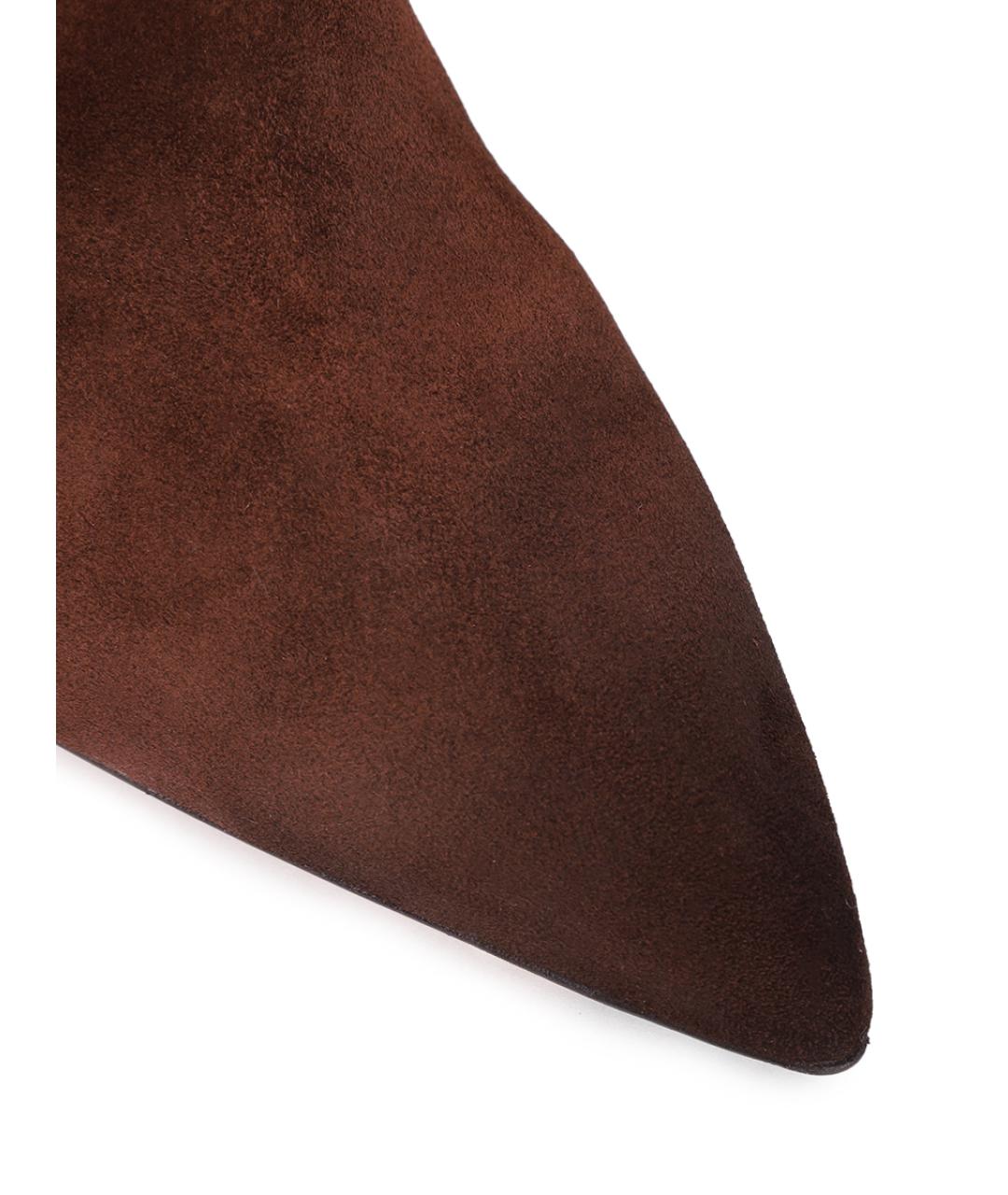 SANTONI Коричневые замшевые сапоги, фото 5