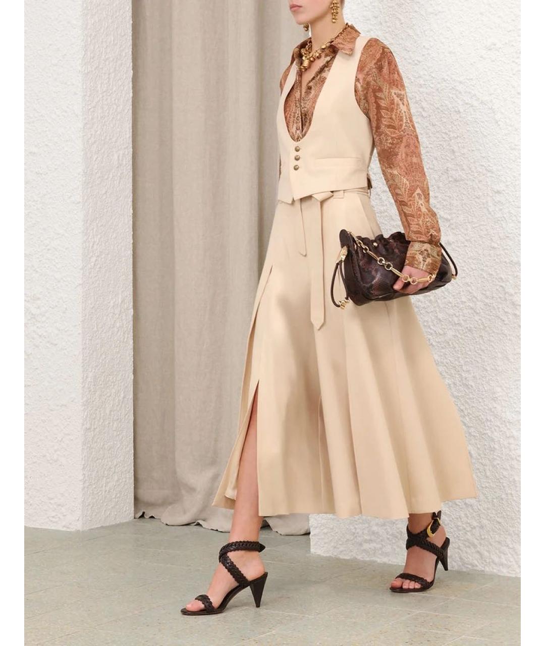 ZIMMERMANN Бежевый шерстяной жилет, фото 4