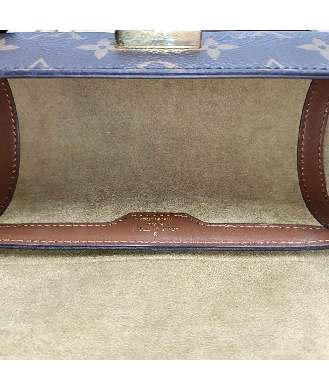 LOUIS VUITTON Коричневая кожаная сумка через плечо, фото 5