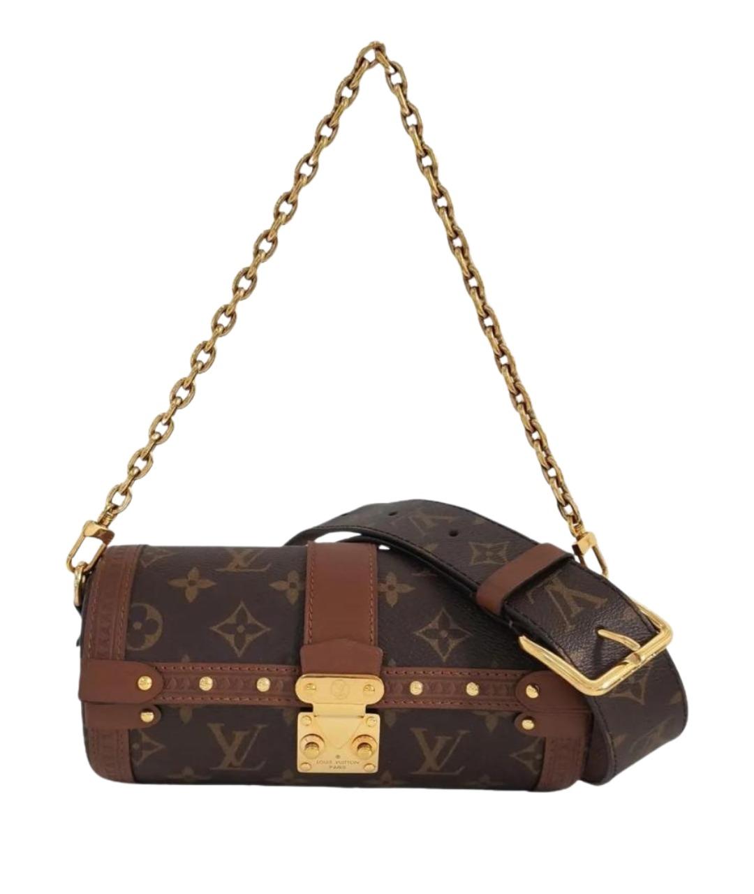 LOUIS VUITTON Коричневая кожаная сумка через плечо, фото 1