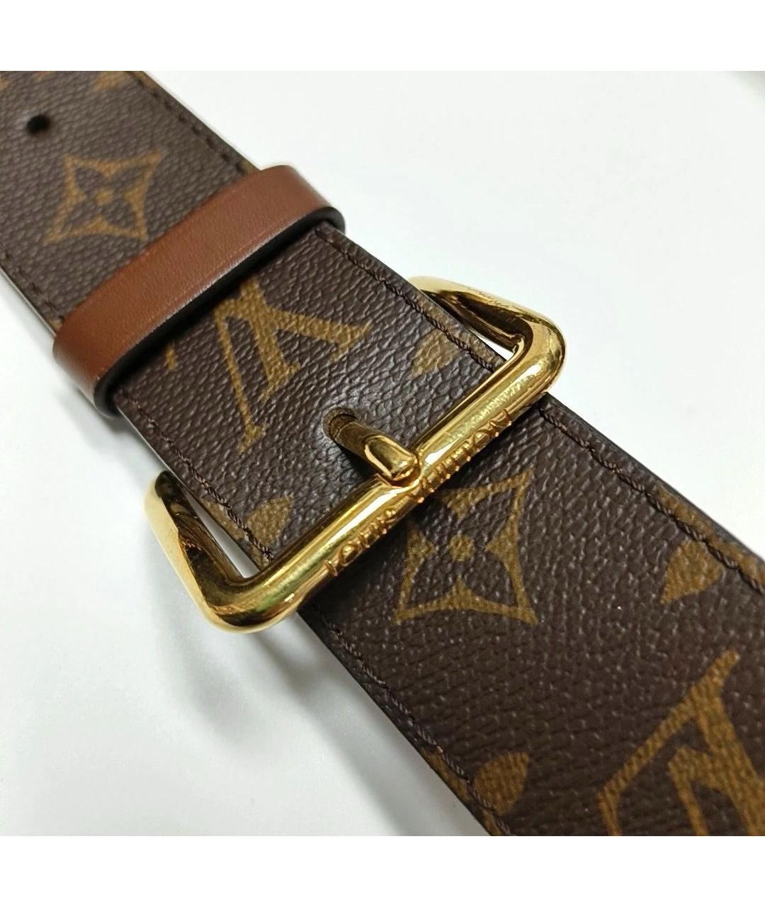 LOUIS VUITTON Коричневая кожаная сумка через плечо, фото 7