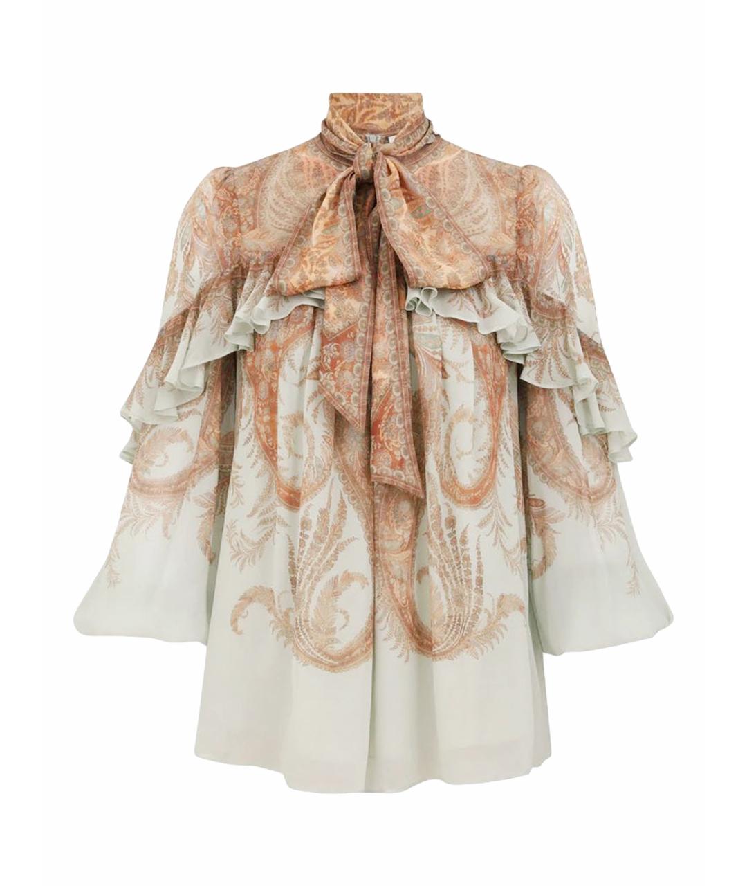 ZIMMERMANN Бежевая шелковая блузы, фото 1