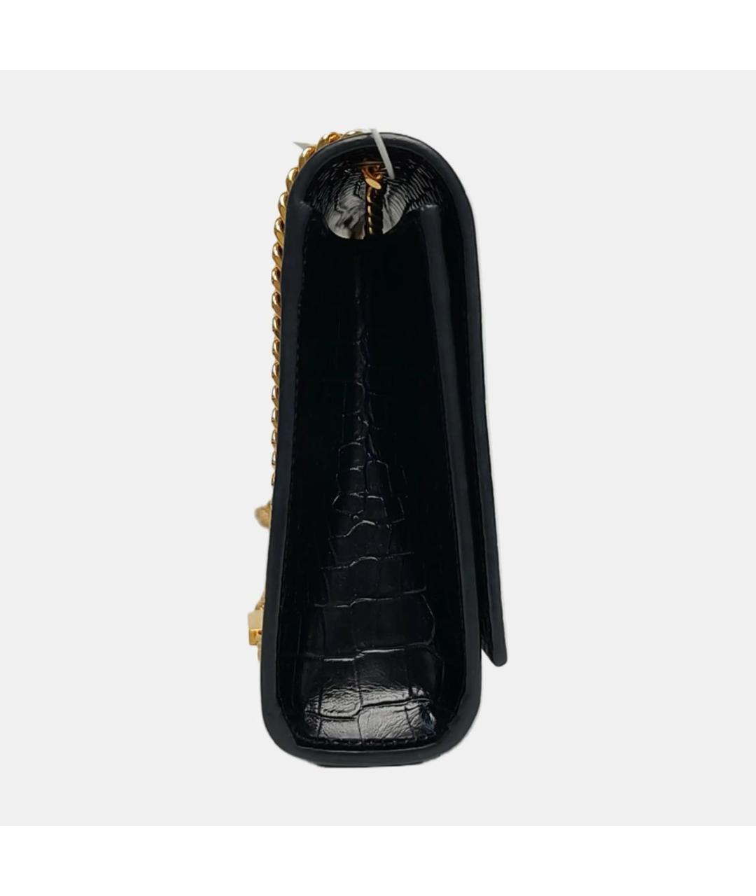 SAINT LAURENT Черная кожаная сумка через плечо, фото 3