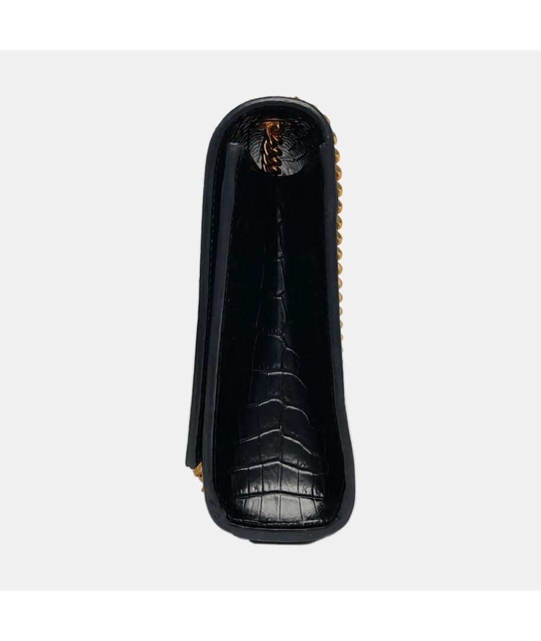 SAINT LAURENT Черная кожаная сумка через плечо, фото 2