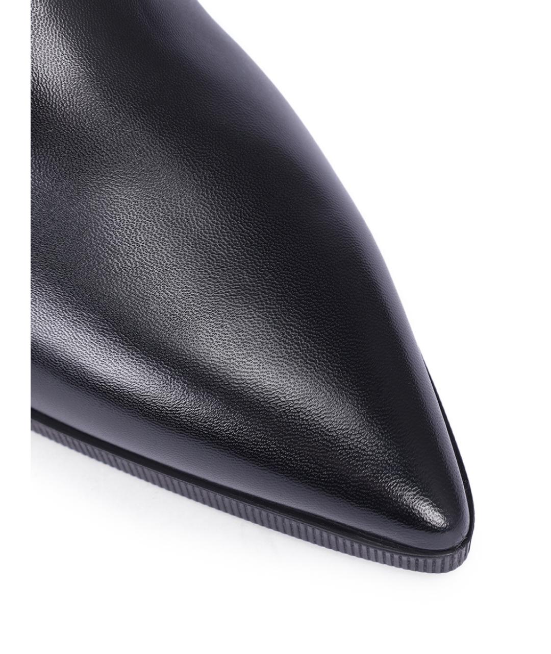 SANTONI Черные кожаные ботильоны, фото 5