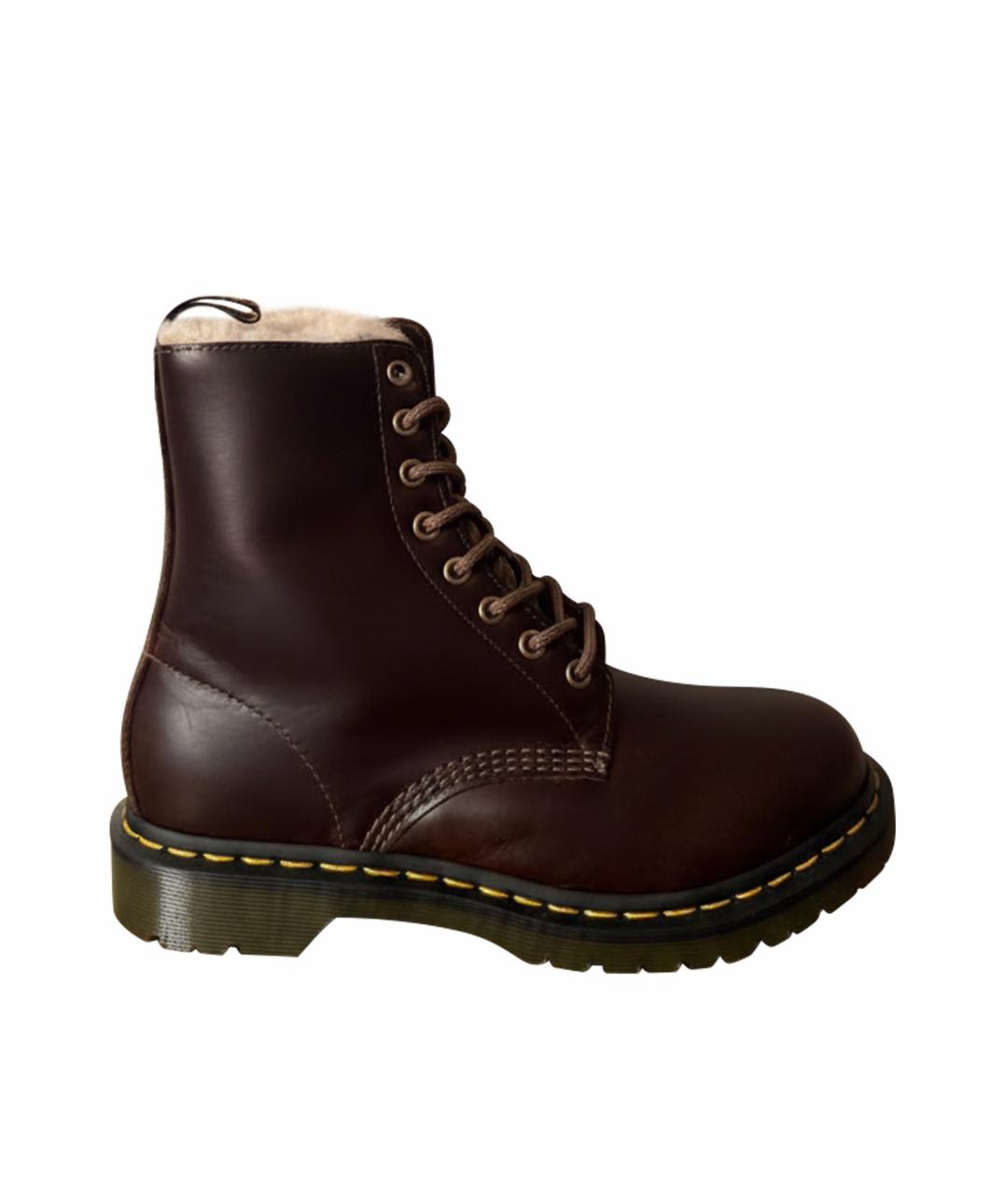 DR. MARTENS Коричневые кожаные ботинки, фото 1