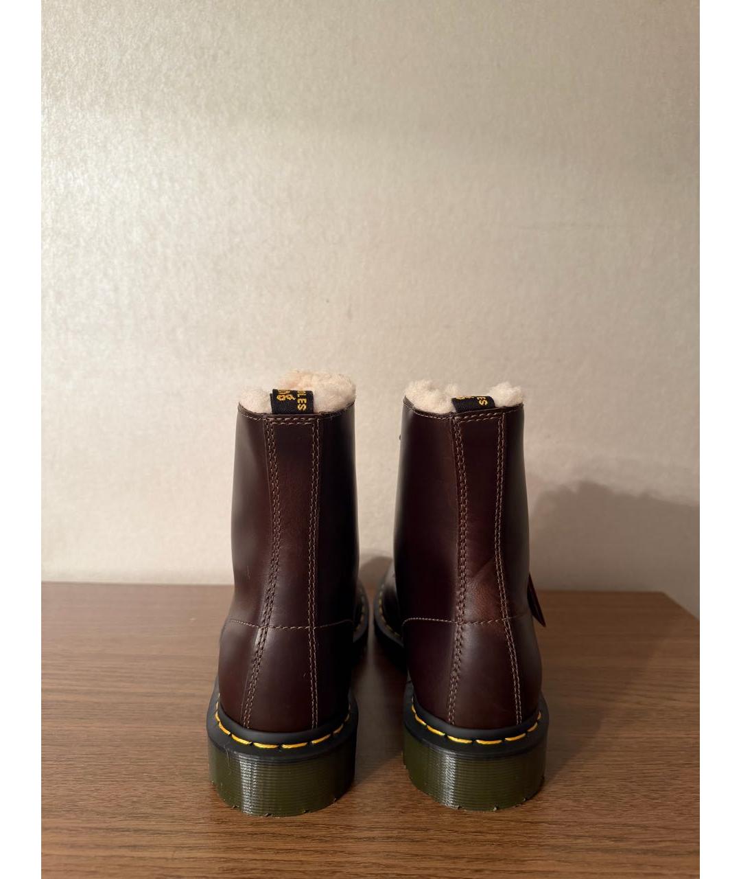 DR. MARTENS Коричневые кожаные ботинки, фото 4