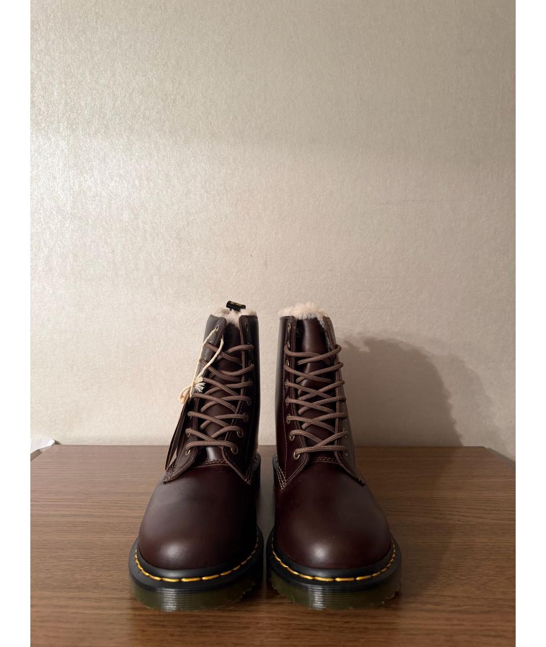 DR. MARTENS Коричневые кожаные ботинки, фото 2
