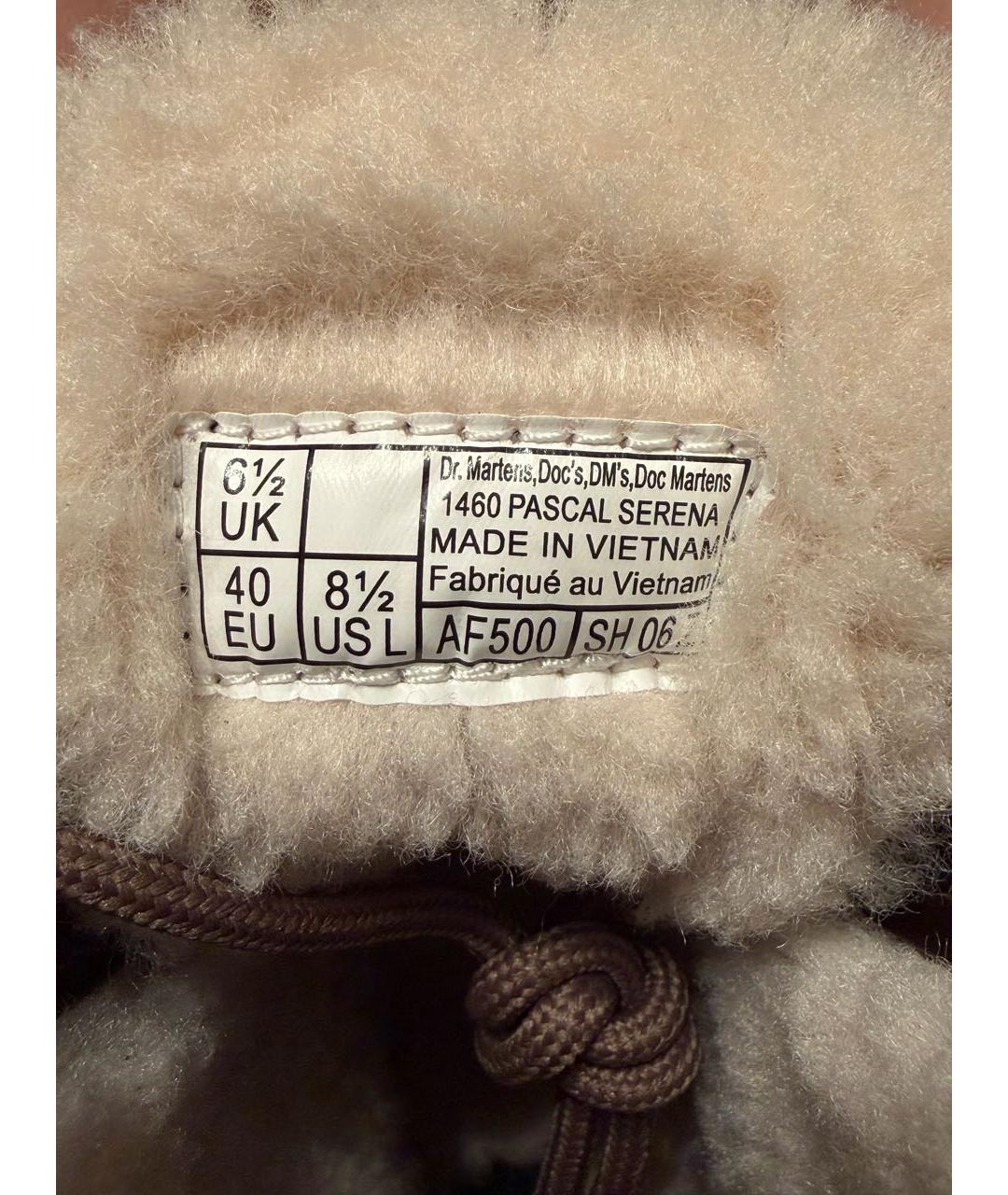 DR. MARTENS Коричневые кожаные ботинки, фото 6