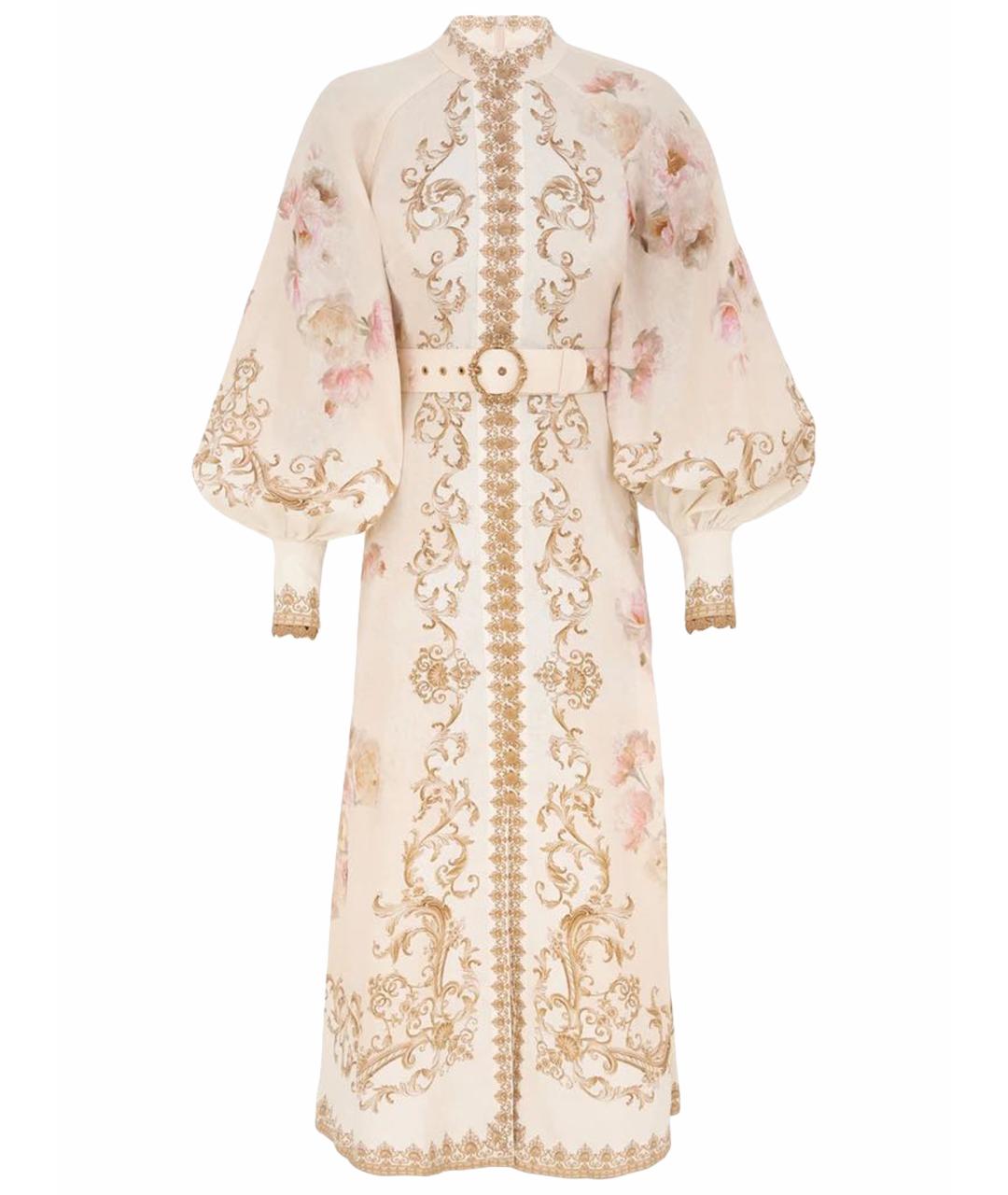 ZIMMERMANN Белое льняное вечернее платье, фото 1