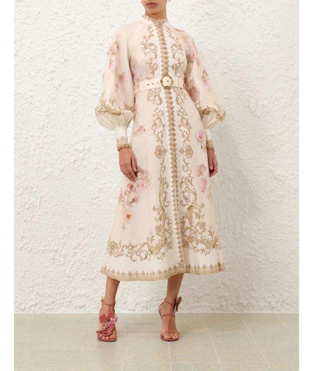 ZIMMERMANN Белое льняное вечернее платье, фото 2