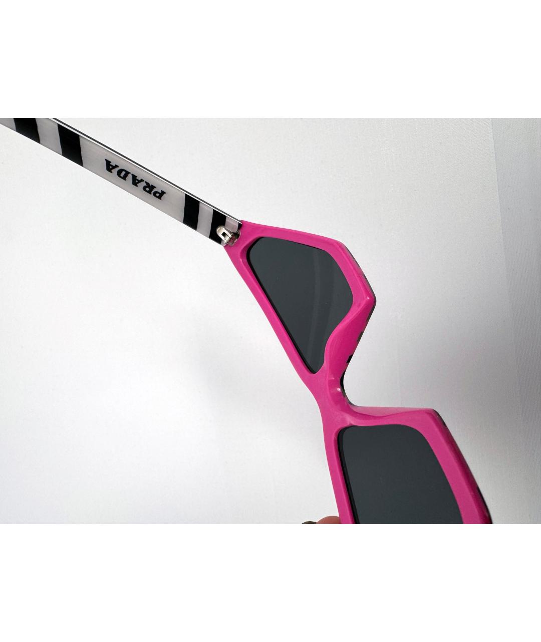 PRADA Розовые пластиковые солнцезащитные очки, фото 6