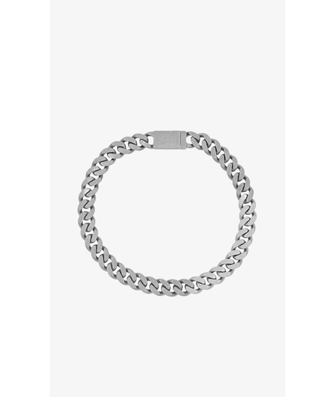 SAINT LAURENT Серебряная латунная цепочка, фото 5