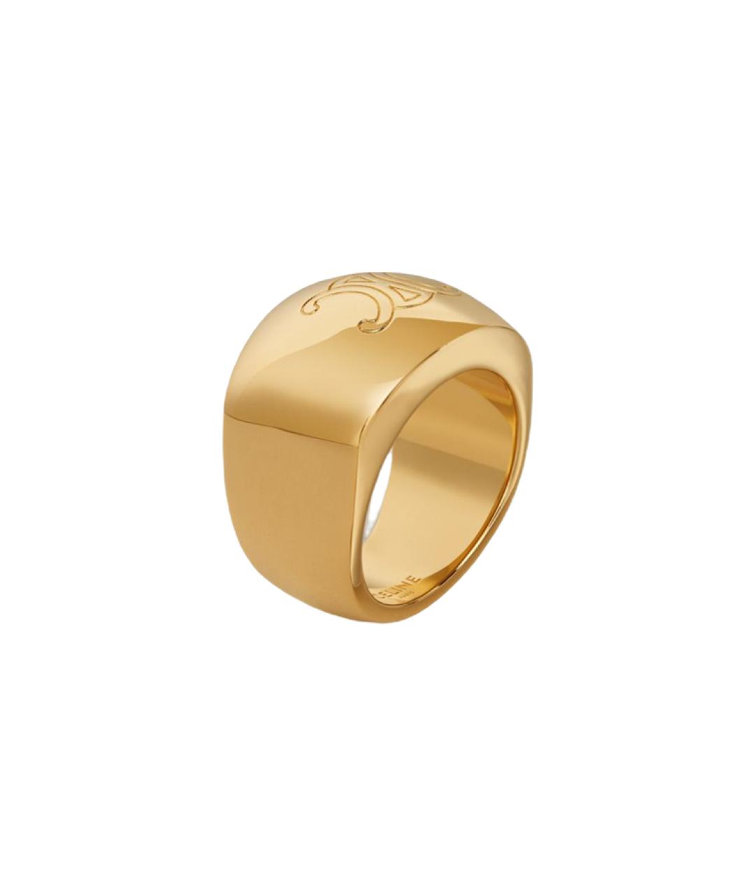 CELINE Золотое металлическое кольцо, фото 1