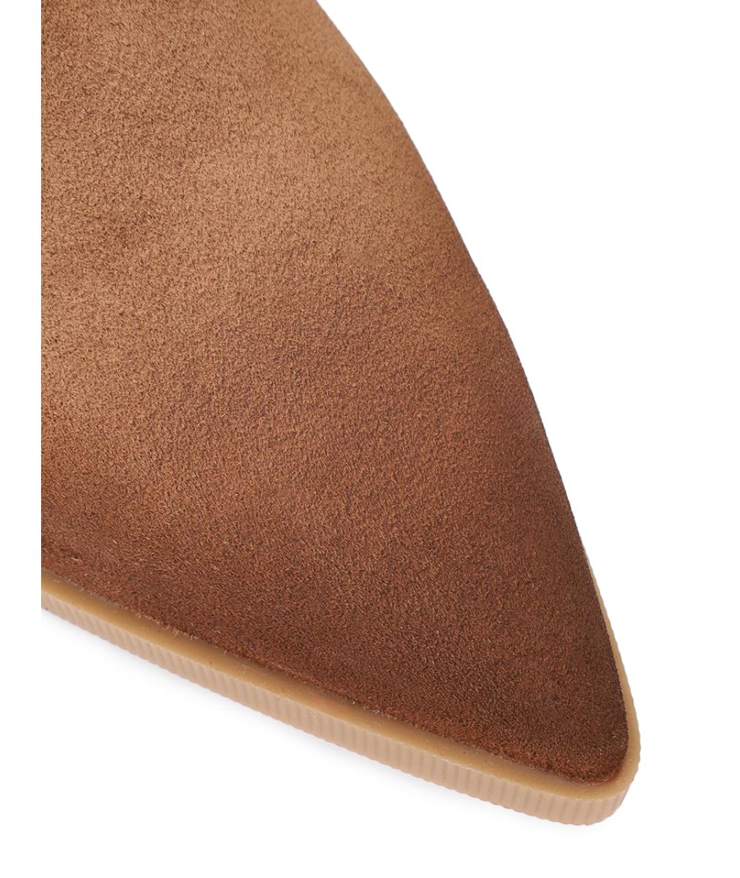 SANTONI Бежевые замшевые ботильоны, фото 5