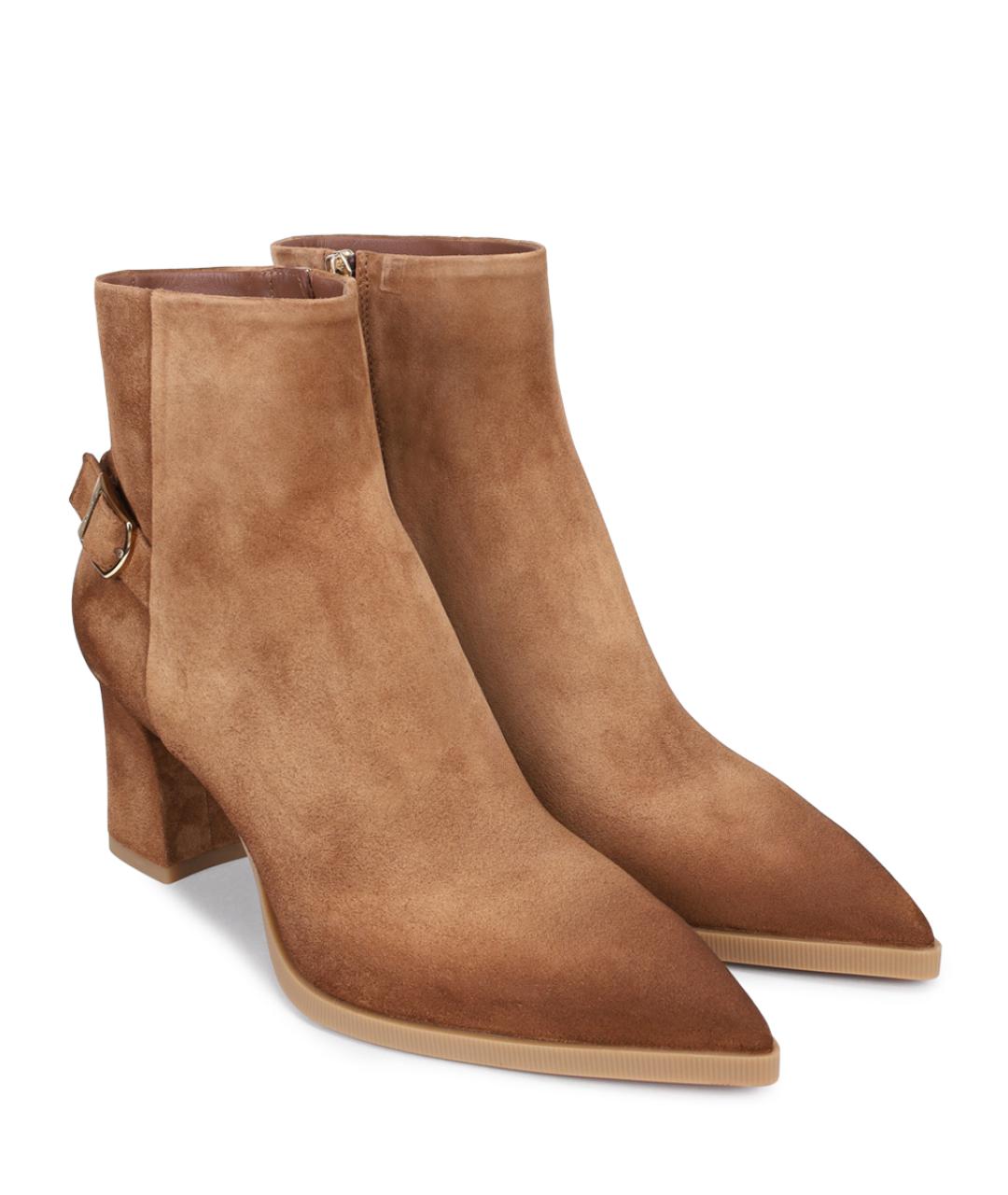 SANTONI Бежевые замшевые ботильоны, фото 2