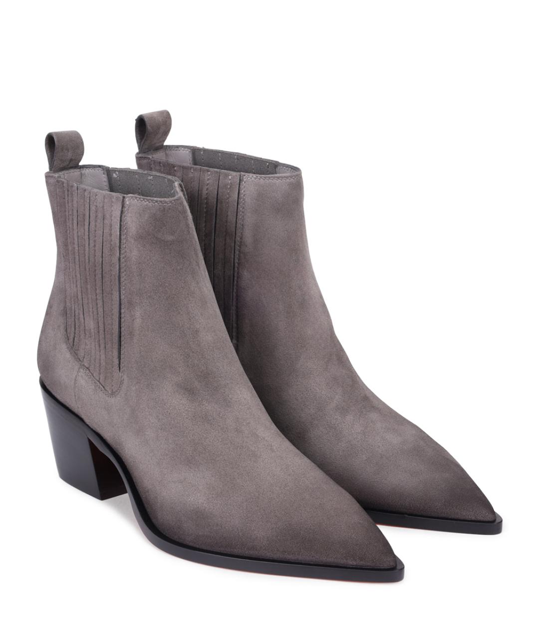 SANTONI Серые замшевые ботильоны, фото 2