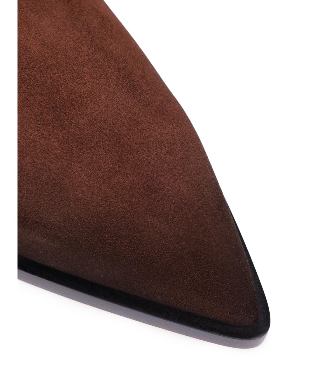 SANTONI Коричневые замшевые ботильоны, фото 5