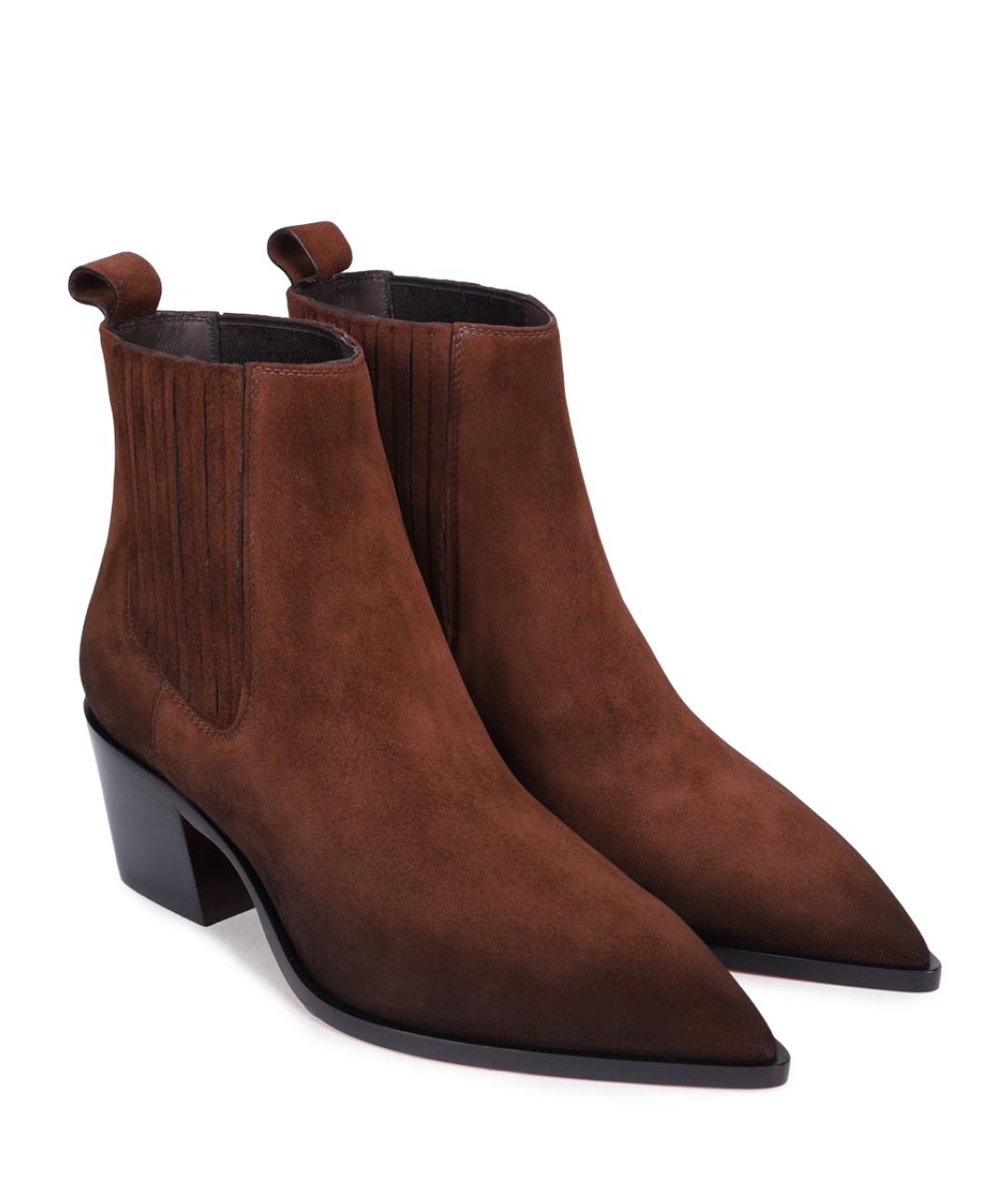 SANTONI Коричневые замшевые ботильоны, фото 2