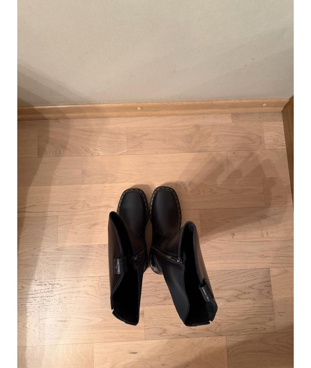 DR. MARTENS Черные кожаные сапоги, фото 4