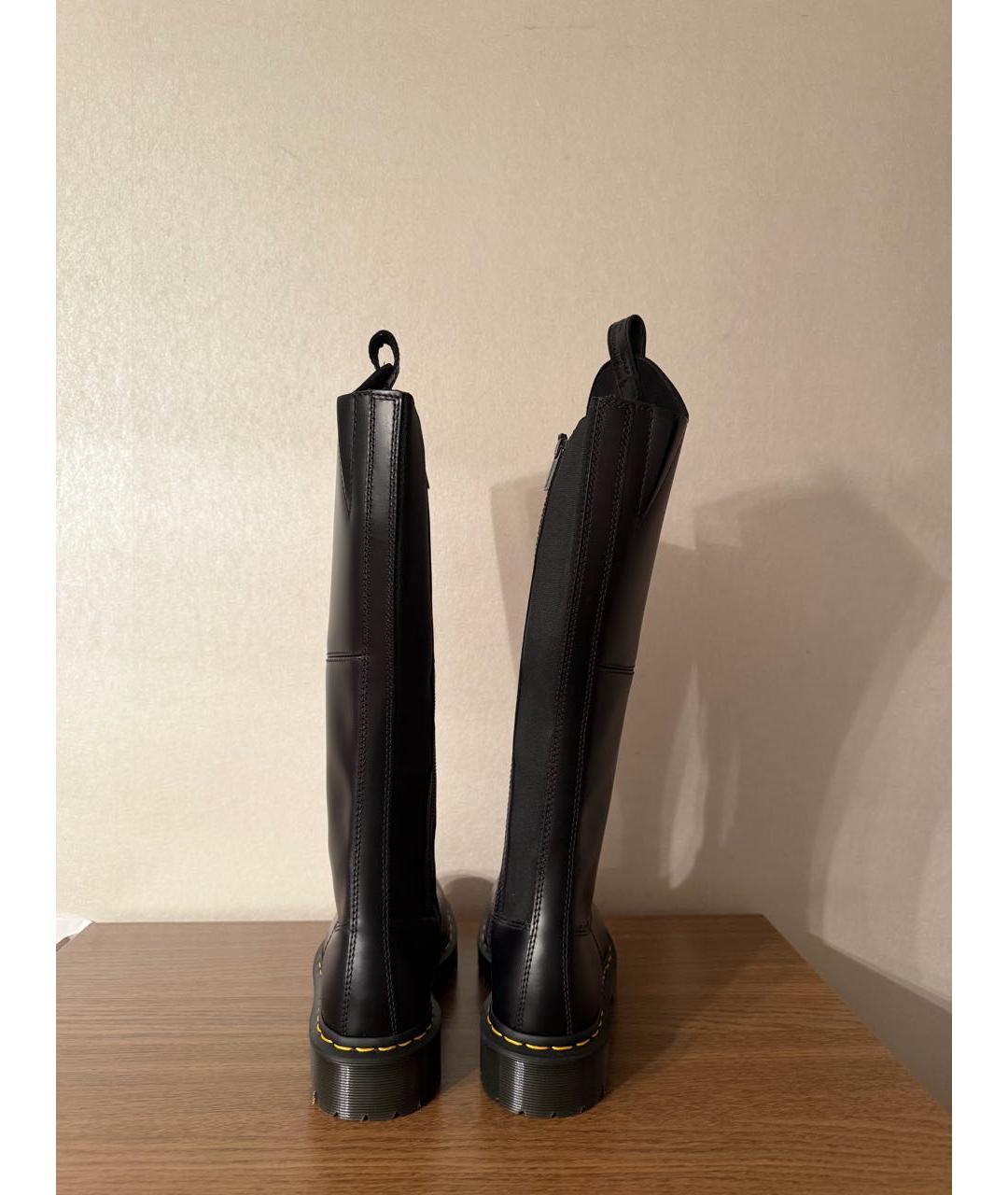 DR. MARTENS Черные кожаные сапоги, фото 3