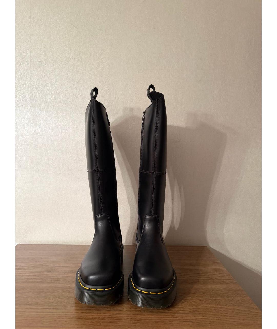 DR. MARTENS Черные кожаные сапоги, фото 2