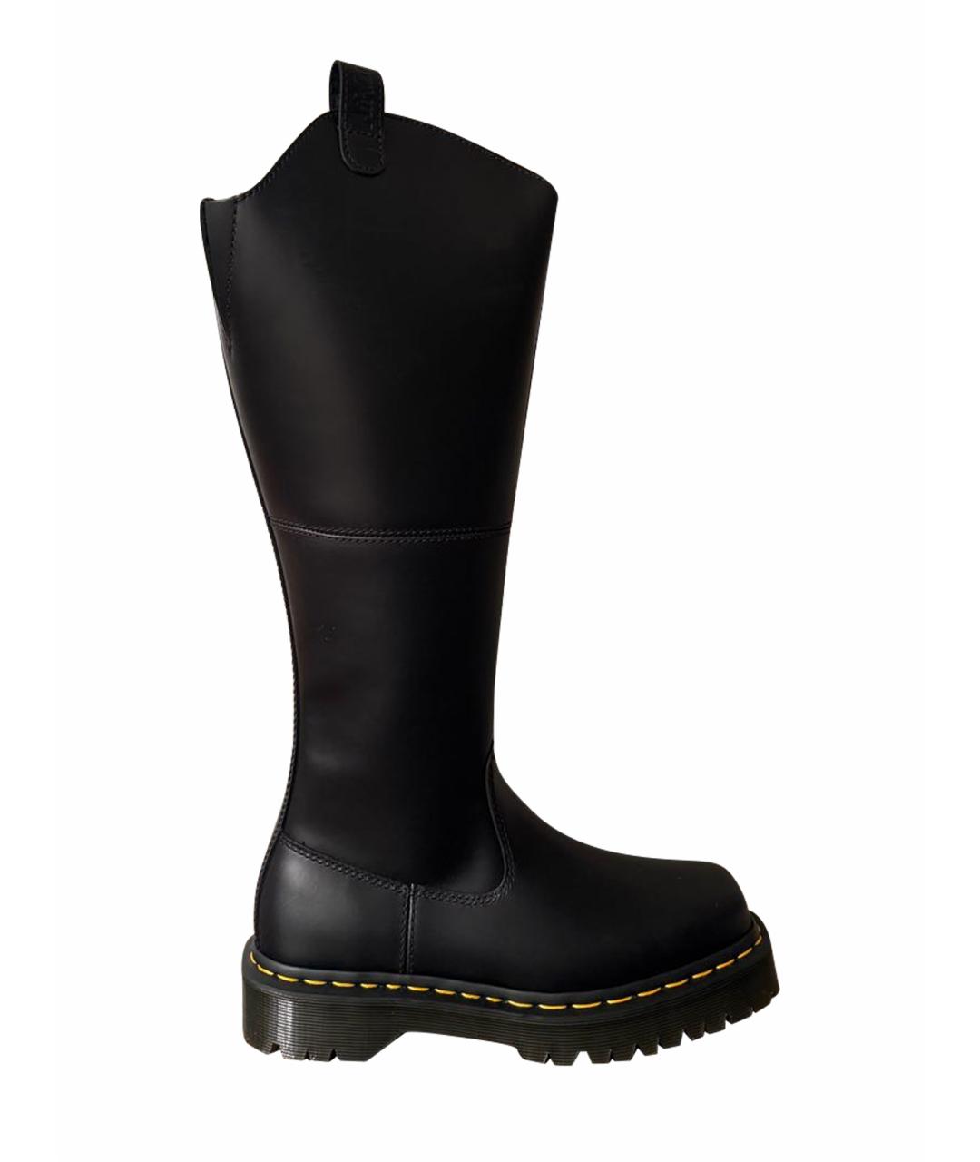 DR. MARTENS Черные кожаные сапоги, фото 1