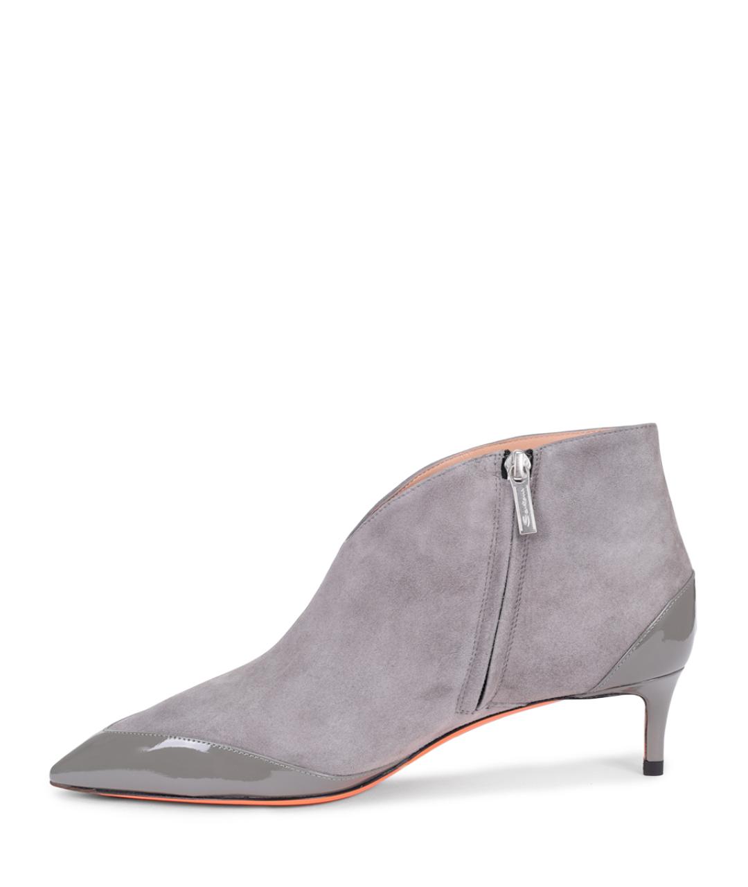SANTONI Серые замшевые ботильоны, фото 3