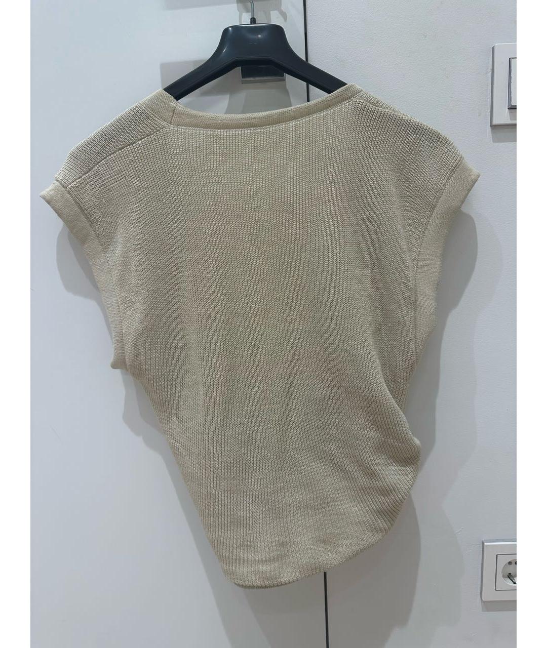 JACQUEMUS Бежевая льняная майка, фото 2