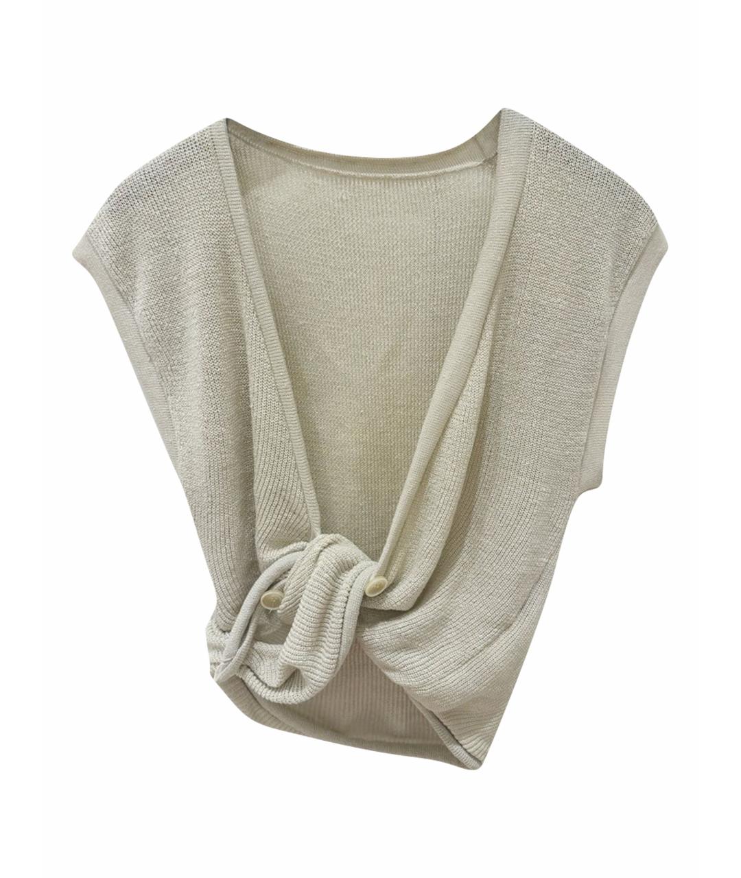 JACQUEMUS Бежевая льняная майка, фото 1