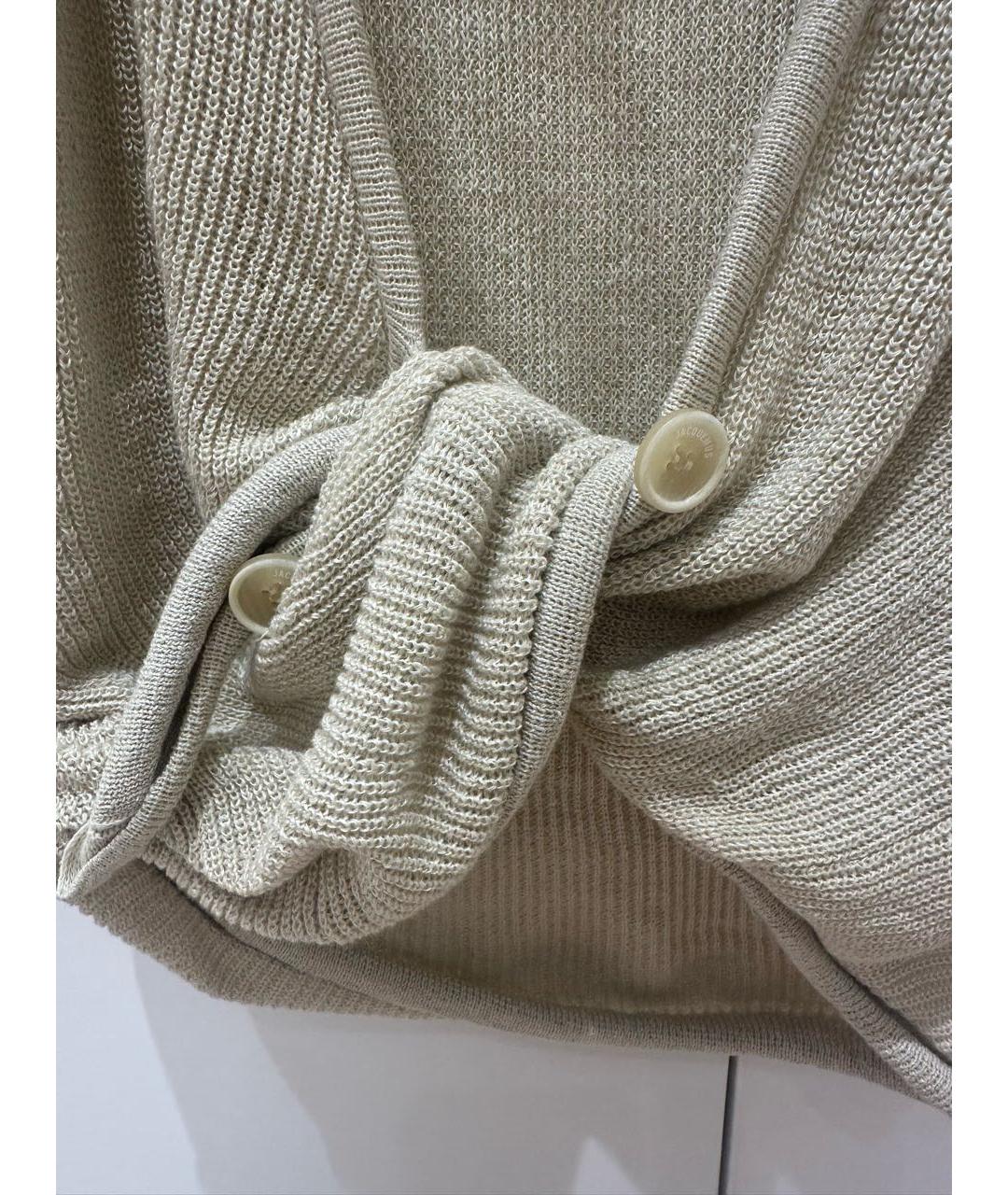 JACQUEMUS Бежевая льняная майка, фото 3