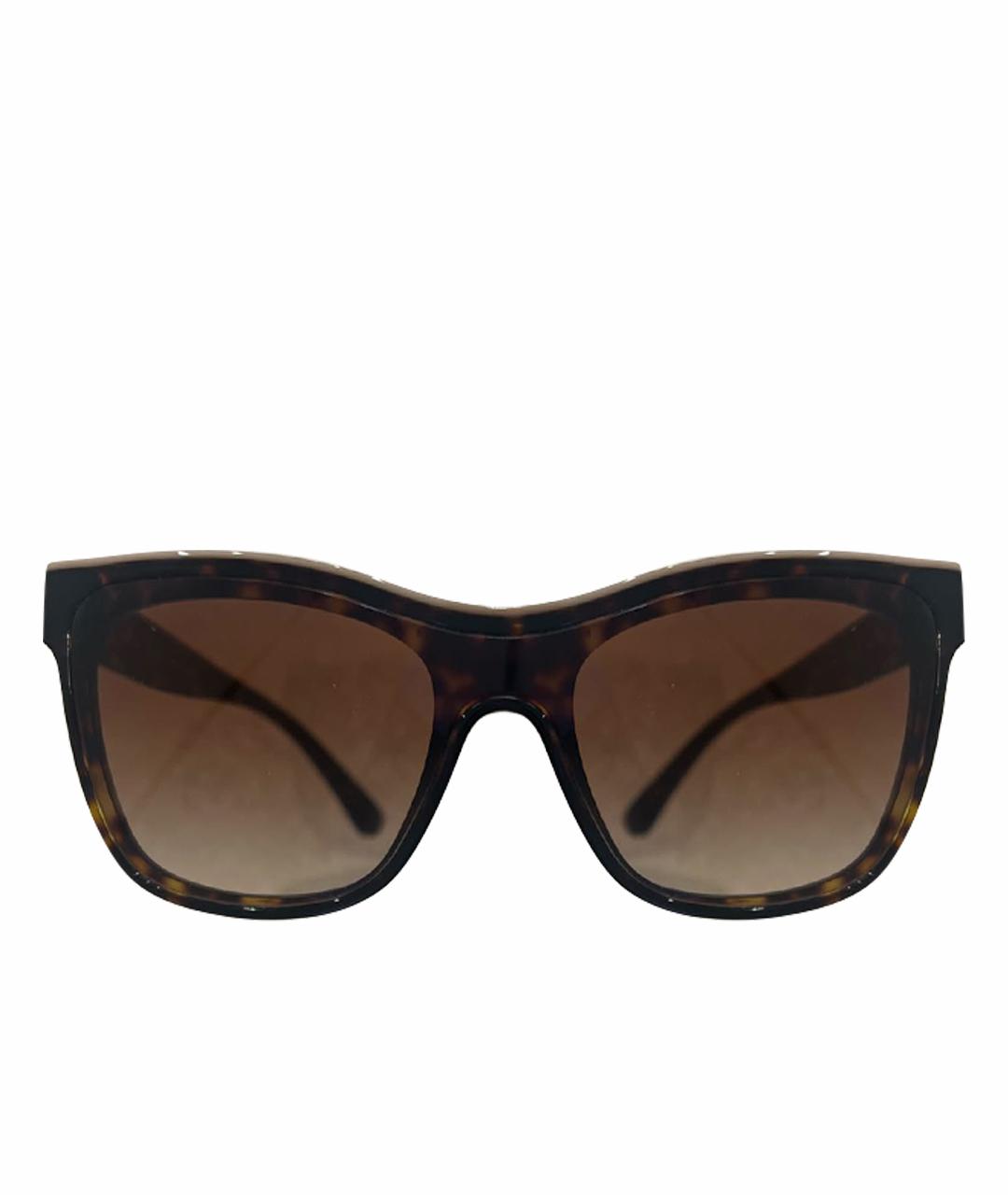 CHANEL Коричневые пластиковые солнцезащитные очки, фото 1