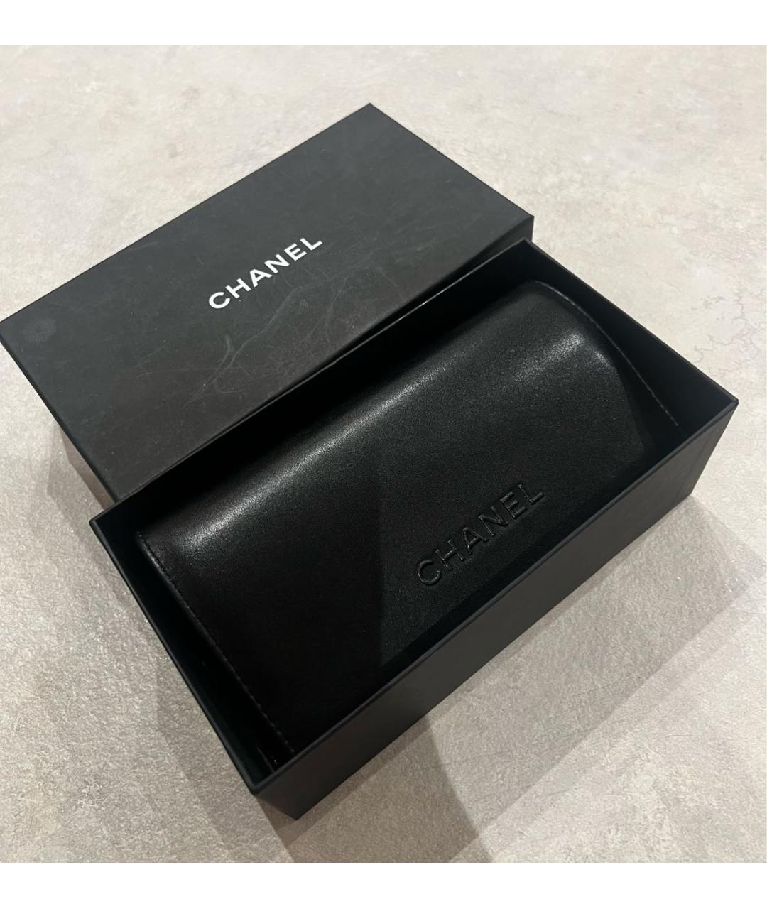 CHANEL Коричневые пластиковые солнцезащитные очки, фото 4